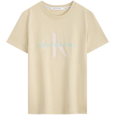 Letter Embroidered Cotton Breathable Round Neck Pullover Short Sleeve T-Shirt Women Tops Mung-Bean-Yellow J218885_2