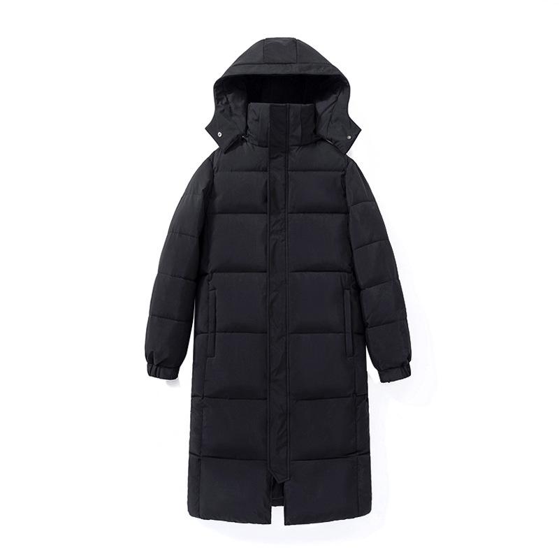 Nowa Gruba Kurtka Damska Długa do Kolan Wyściełana Bawełną Kurtka Bawełniana Wersja Koreańska Luźna Odzież typu Płaszcz Zimowa Kurtka Bawełniana.