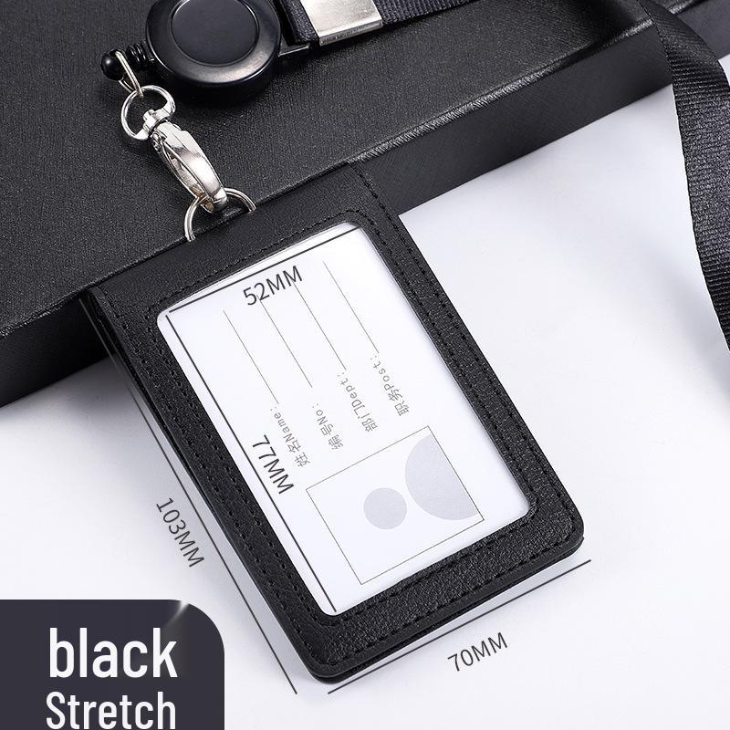 

Складной двойной держатель для ID-карт со втягивающимся шнурком