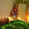 Solar Cypress Tree Stake Lights IP65 Waterproof Multicolor LED Outdoor Holiday Decor Lamp