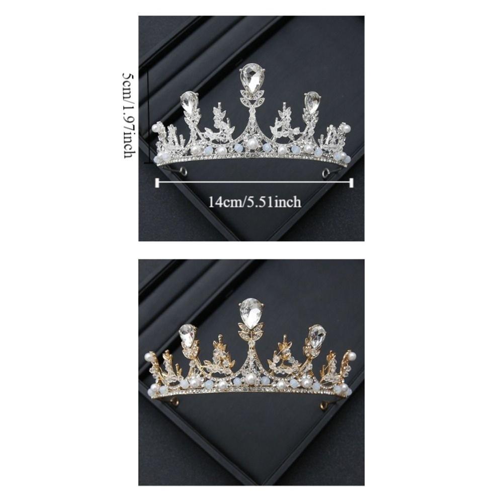 Luxury Girls Crystal Crown Elegant Rhinestone Princess Crown Hair Accessories Birdthday Crown  Gift