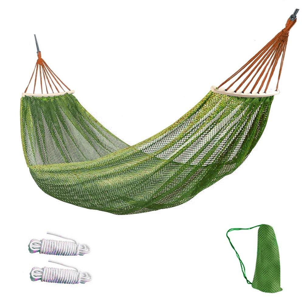 Ice Silk Mesh Outdoor Swing Hammock Curved Rod Hanging Swing Camping Mesh Hammock Outdoor