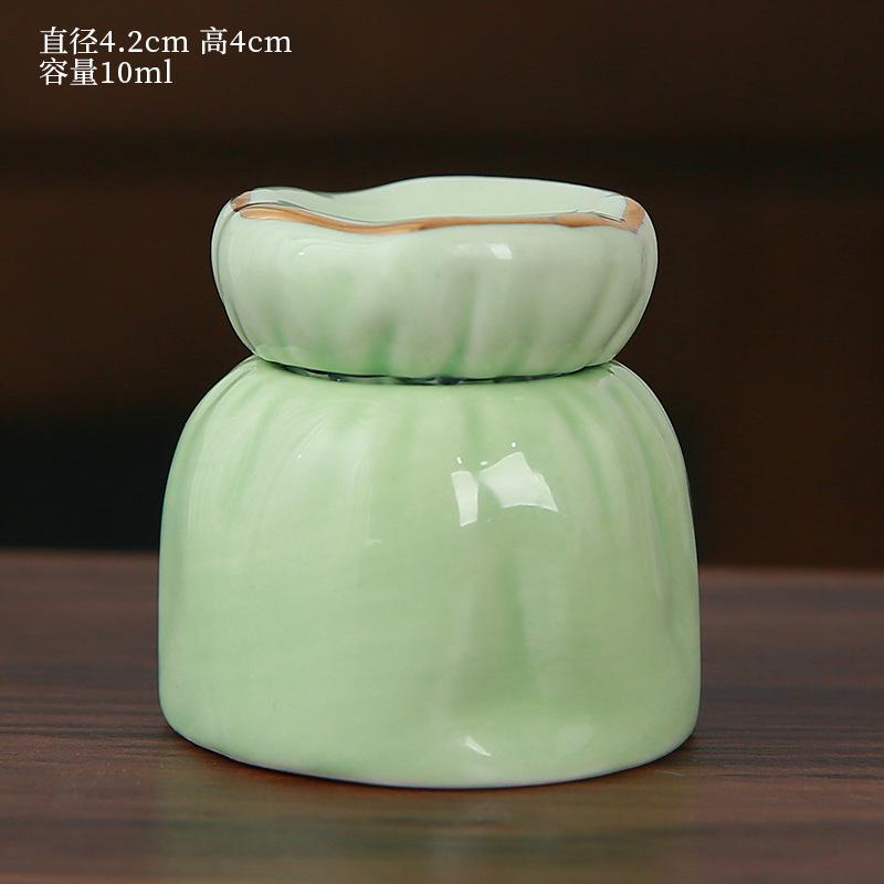 Compact Ceramic Storage Jar Powder Bottle Small Tea Caddy Rouge Jar Balm Sealed Jar Ointment Jar Storage Jars Home Storage Products