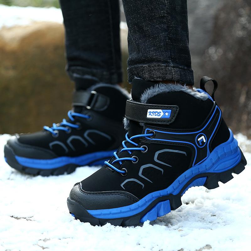 Kids Winter Boots Outdoor Sports Hiking Shoes Kids Winter Warm Non-slip Snow Boots