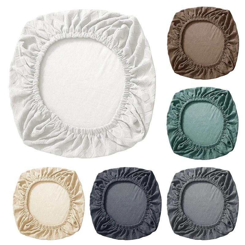 1pcs Elastic Office Chair Covers Jacquard Seat Covers Pineapple Lattice Fleece Slipcover Spandex Chair Cover Computer Protector