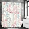 Small Fish Coral Pink Blue Shower Curtain, Bathroom Decorative Shower Curtain, Waterproof Shower Curtain with Hooks