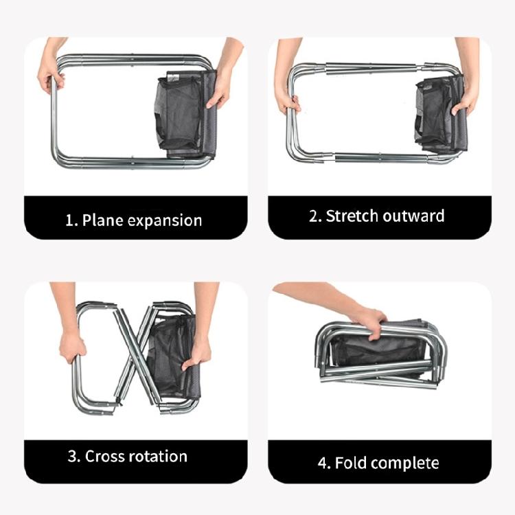 Lightweight Travel Stool Collapsible Outdoor Aluminium-Alloy Stool for Fishing