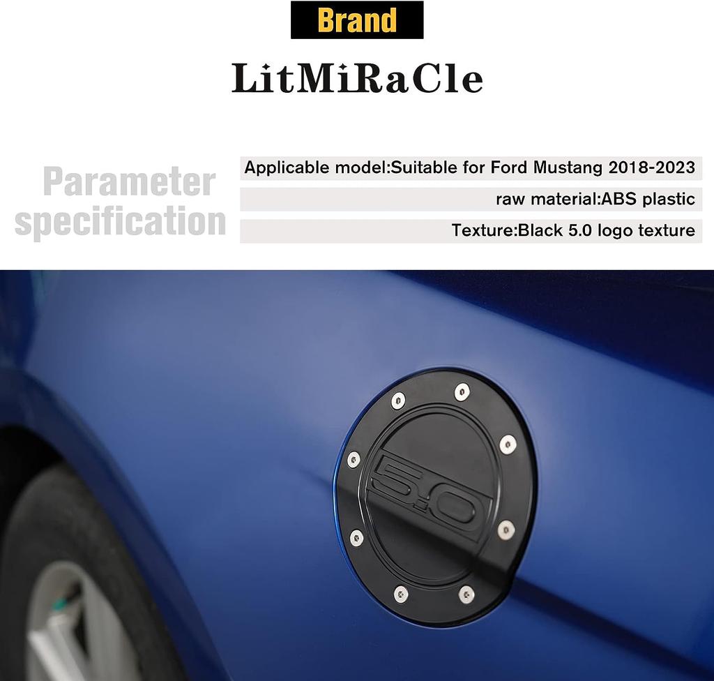 Fuel Tank Cap Gas Box Cover For Ford Mustang GT 5.0 2015 2016 2017 2018 Car Styling Accessories