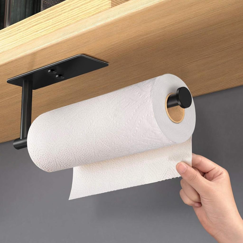 Kitchen Paper Towel Holder Adhesive Tissue Hanger Toilet Roll Paper Dispenser Cabinet Storage Napkin Rack Bathroom Accessories