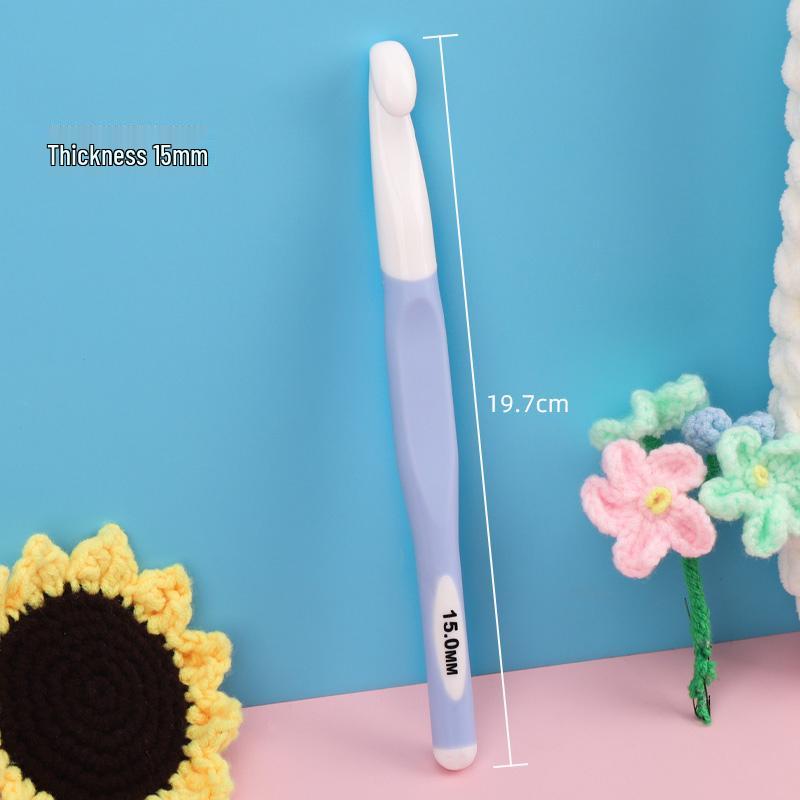 Thickened Non-Slip Crochet Hook for Handmade DIY Knitting - Soft Handle Tool for Scarves and Sweaters