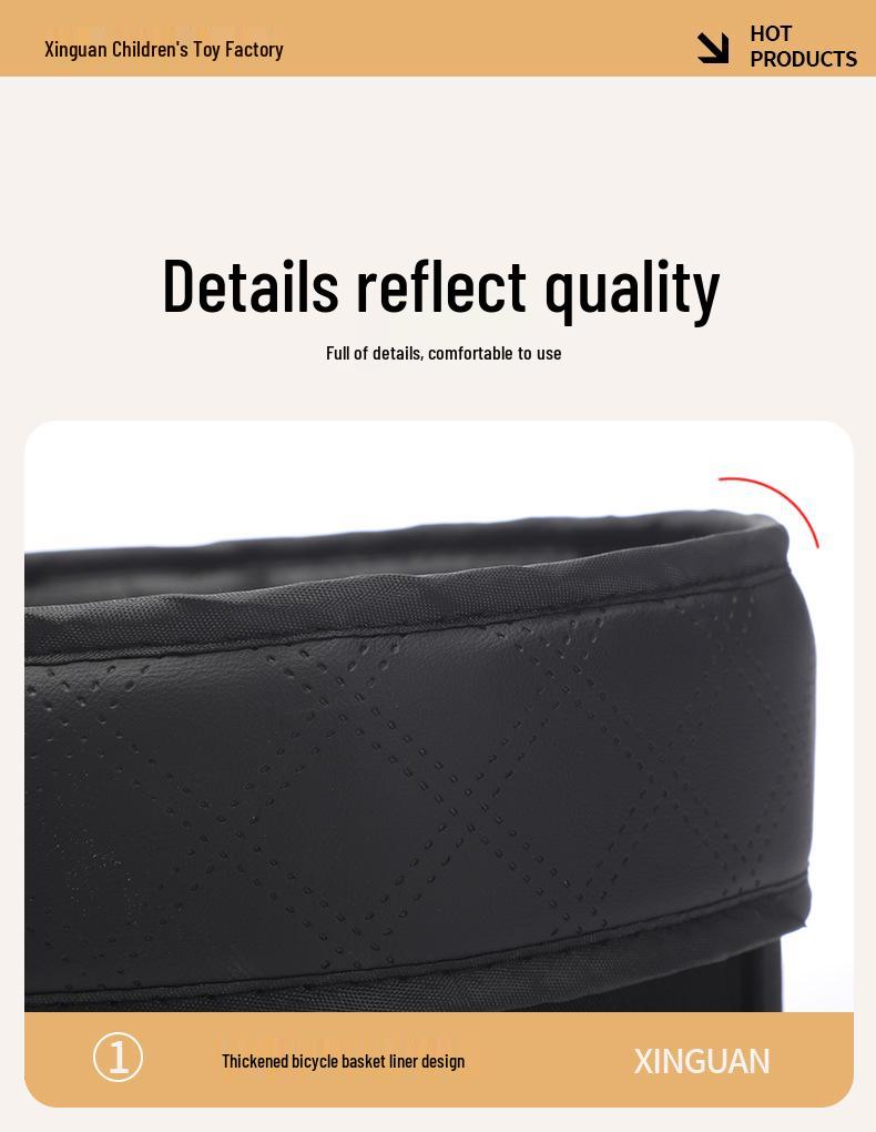Pet Bike Basket for Small Cats & Dogs - Outdoor Front Frame Cycling Accessory