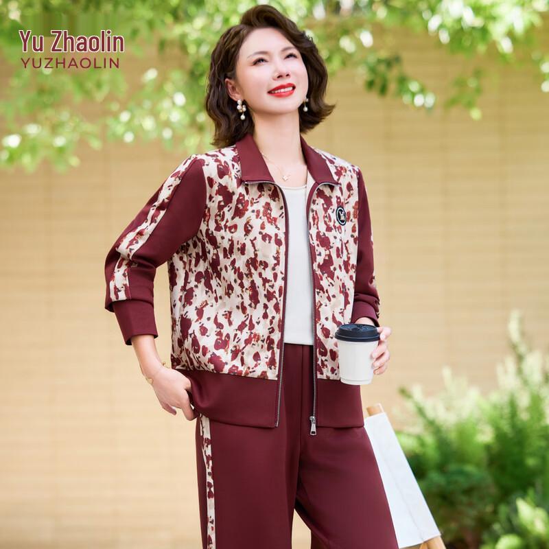 YUZHAOLIN Women s Plus Size Spring Casual Two-Piece Set 5XL