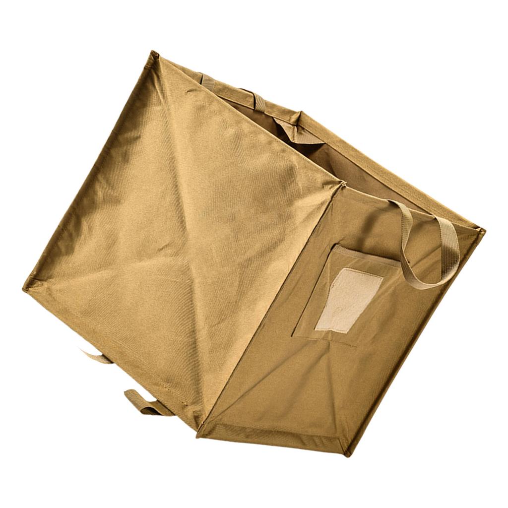 Large Capacity Trash Can for Backpacking Lawn Leaf Waste Storage Bag with Handle Foldable Camping Trash Organizer Bucket