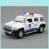 Car Alloy Model H3 Police Suv With Lights And Sound Effects For Kids Play