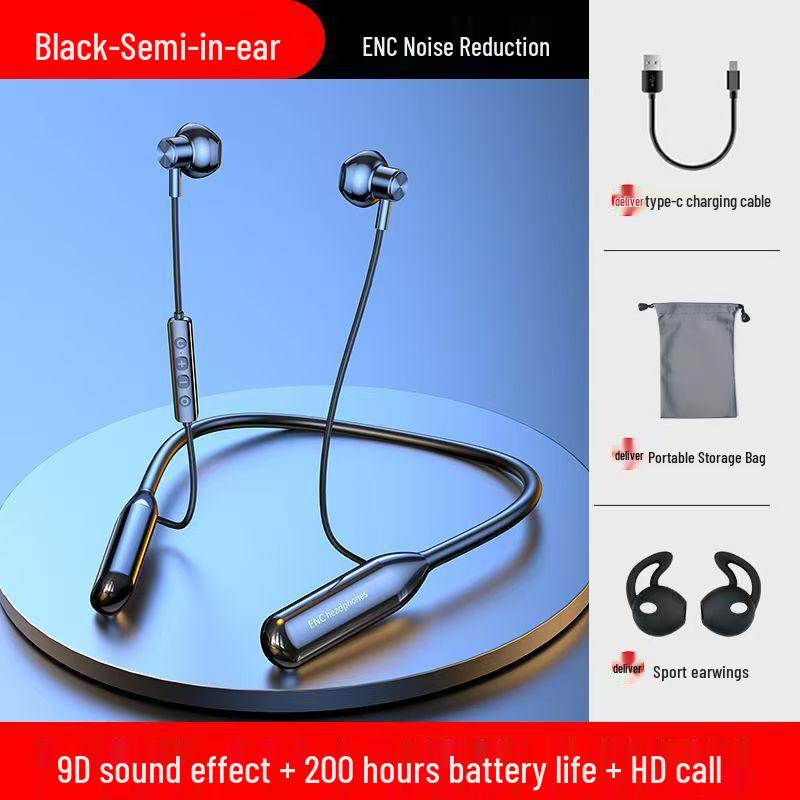 

Noise-Canceling Neckband Bluetooth Earbuds: Sports, Wireless, Long Battery, Stereo Sound