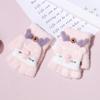 Winter Warm Knitting Mittens Breathable Fingerless Gloves Lovely Kids Gloves  Boys Girls