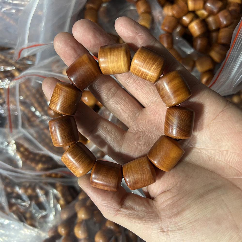 Cliff Cypress Men's Bracelet 2.0: Irregular High Oil Content Wooden Prayer Beads
