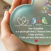Appreciation Gifts for Long Distance Friend Heart Shape Acrylic Friendship Ornament with Engraved Verse & Bird Tree, Desktop Inspirational Desk Decor