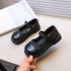 2024 New Kids Leather Shoe Shallow Elegant Girl Princess Shoes Non-slip Causal Children's Flats Spring Autumn Fashion Patchwork