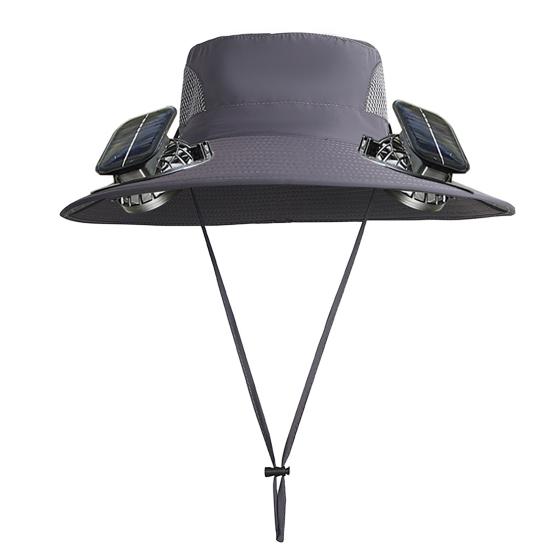 Solar Fan Hat UPF 50+ UV Protection Hat with 2 Solar Fans USB Rechargeable Breathable Men Women