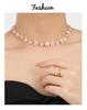 Rose Quartz & Titanium Steel Handmade Necklace - Women's Fashion Clavicle Chain