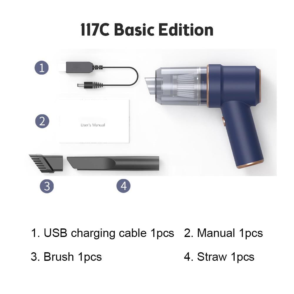 

Беспроводной автомобильный пылесос 80000Pa, 150 Вт, мощный всасывающий вентилятор 2 в 1, ручной пылесос высокой мощности для домашнего офиса