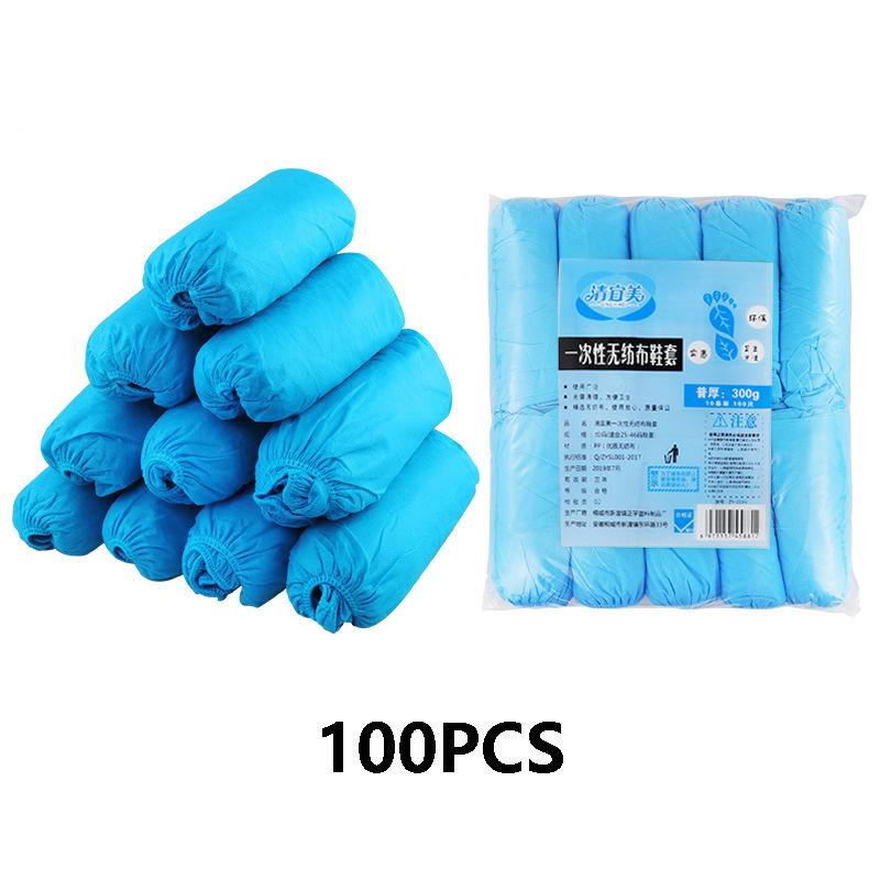 100Pcs Disposable Non-Slip Shoe Covers Thick Nonwoven Arctic-Proof Degradable for Home Hospital Visits Banya Sauna Protection