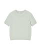JE NE SAIS QUOI Sheer Cashmere Blended Crew Neck Short Sleeve Knit_Mint