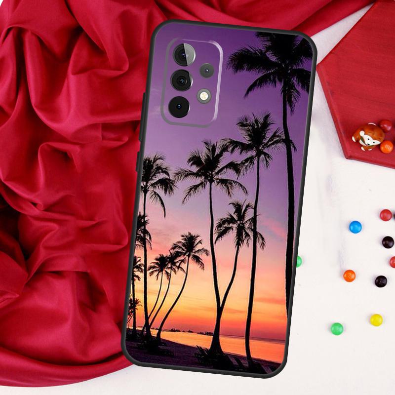 sunset palm trees For Samsung Galaxy A15 A55 A53 A33 A35 A22 A32 A52 A54 A34 A14 A56 A36 A26 A16 A05 A06 Case