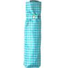 Asty Windproof Gingham Check Mini Folding 55cm x 6R Women's Pre-dyed Umbrella, Turquoise, (HL2555SSBD)