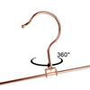 Amber Home Rose Gold Trouser Hangers, 20-Piece Set, Skirt Hangers, Steel Hangers for Bottoms, Pants, Slacks, and Towels, Durable Metal with Adjustable