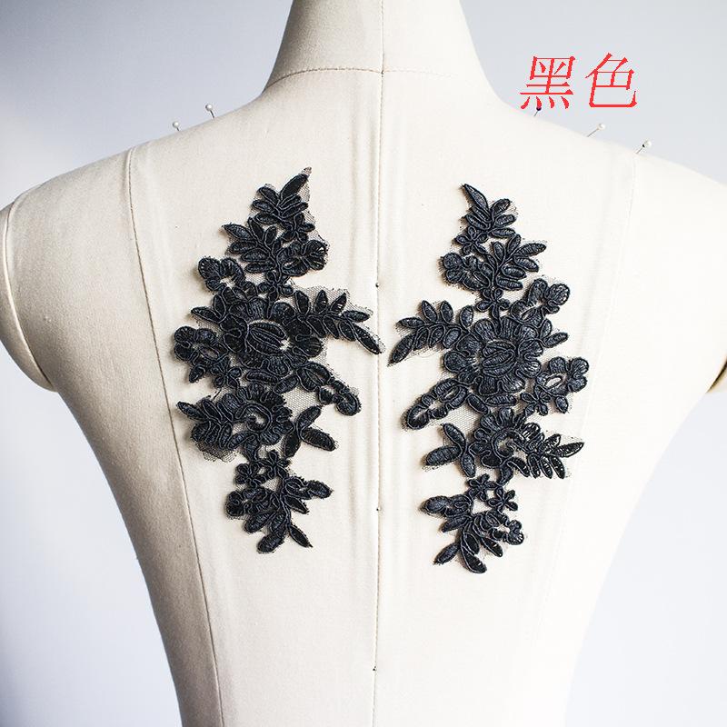 White Flower Piece Lace Flower Cloth Sticker Fabric Car Bone Wedding Dress Accessories Material Embroidery Flower Patch Lace Headdress