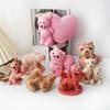 3D Cartoon Animal Dogs Bears Silicone Candle Mold Pet Teddy Puppy Mould Dog Scented Handmade Craft Resin Plaster Mould