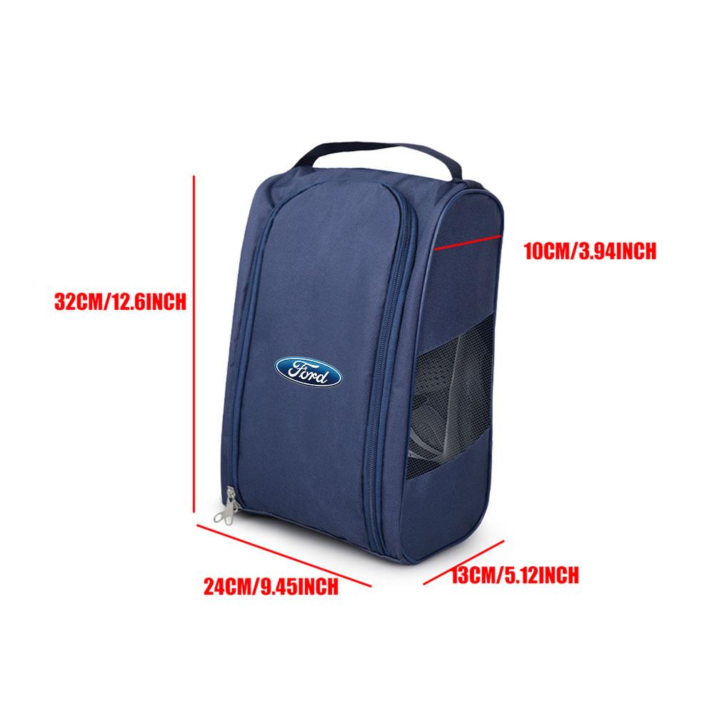 Car Sneaker Storage Bag Travel Outing Storage Zipper Style Valve Cap For Ford Focus 2 3 MK2 MK3 MK5 Fiesta Mondeo Fusion Shelby
