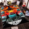 Top Gun Maverick Fighter Pilots Design Rug, Non-slip Rug Suitable for Living Room and Bedroom Sofas.