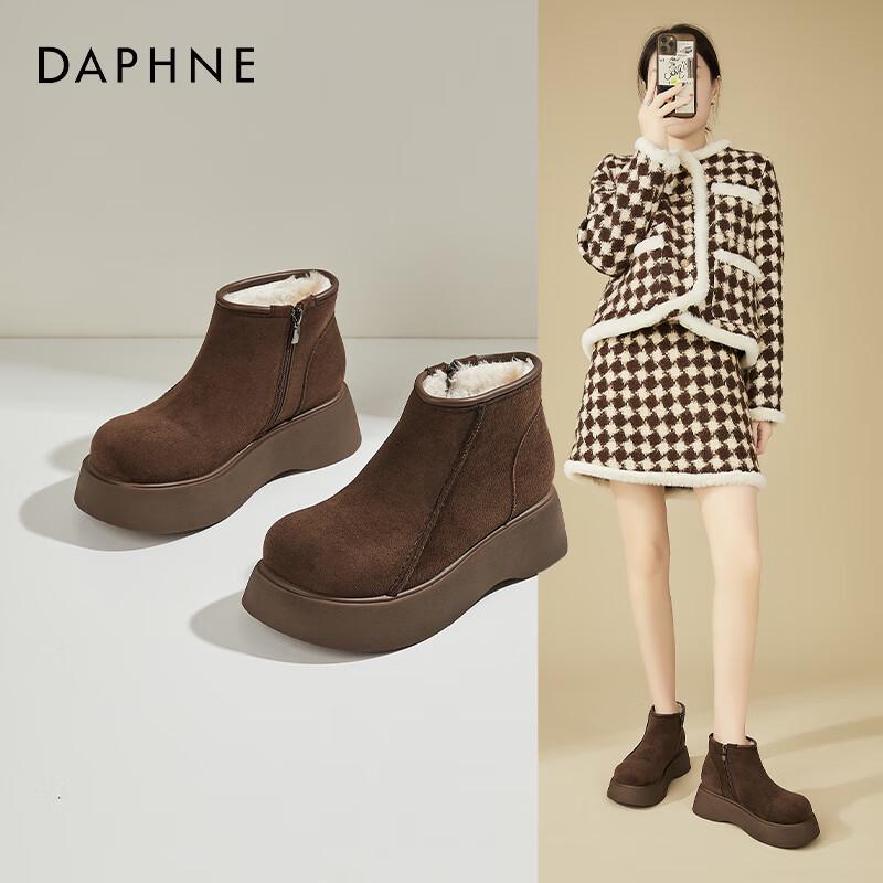DAPHNE Women s Platform Fleece-Lined Winter Boots EU 39