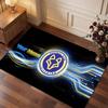 Leicester City Custom Crystal Velvet Rug, Personalized Name Text Print, Football Logo Soft Non‑Slip Floor Mat Home Decor Gift