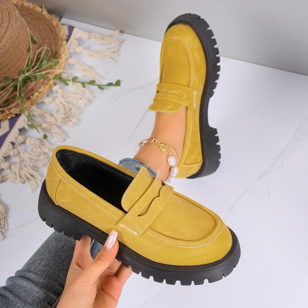 Fashion 2024 Shoes Women Plus Size Loafers Women British Style Platform Shoes Office Ladies Light Casual Designer Shoes Zapatos De Mujer