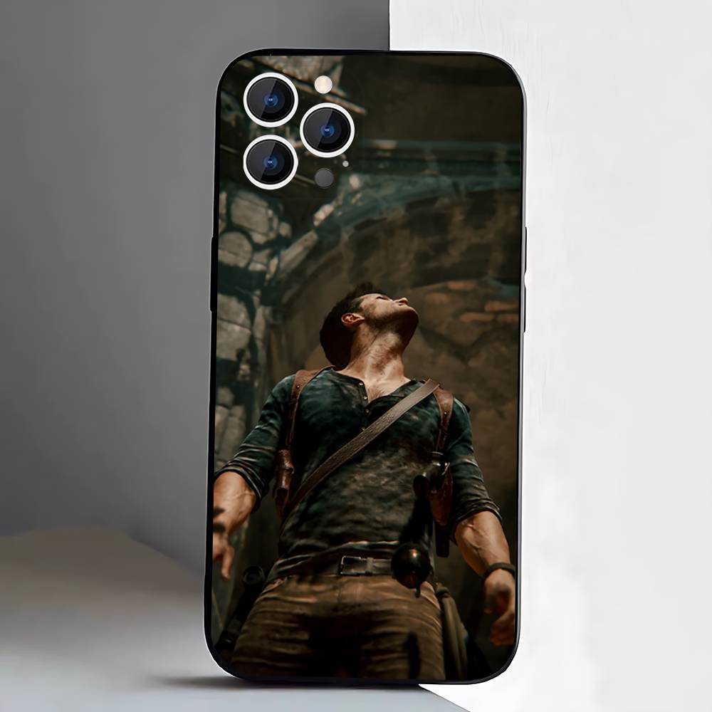 Sic Parvis Magna Uncharted Phone Case For iPhone 17,16,15,14,13,12,11,Pro,XS,Max,XR,Plus,E,SE4,Mini Black Soft Cover