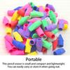 120 Pieces Color Random Universal Torch Head Pencil Erasers Erasing Too Replacement Pen Caps Stationery Accessories