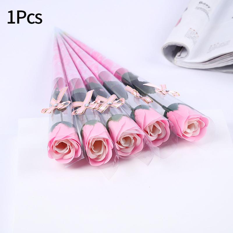 Artificial Soap Rose Bouquet Little Bear Soap Flower Diy Flower Bouquets Wedding Mother'S Day Valentine'S Day Gift Souvenirs