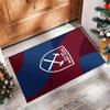Tappeto in Velluto di Cristallo con Stampa del West Ham United Football, Comodo Assorbente d'Acqua Antiscivolo Tappeto per Pavimenti Interni