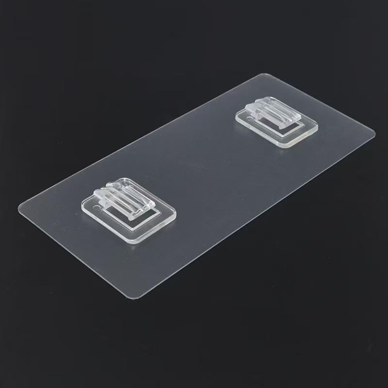 Strong No-Drill Multi-Functional Acrylic Hook with Child-Safety Buckle and Traceless Patch Storage Rack