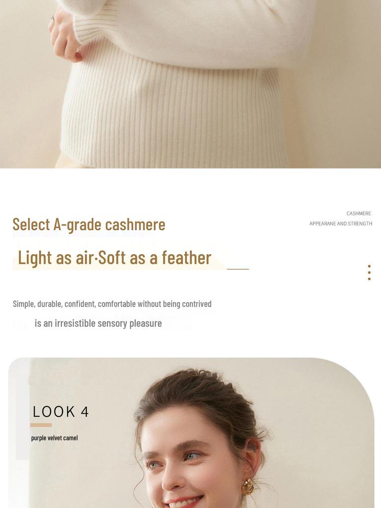 7-Gauge V-Neck Ribbed Women's Cashmere Sweater for Autumn/Winter 2025 – Fashionable and Versatile Knitwear
