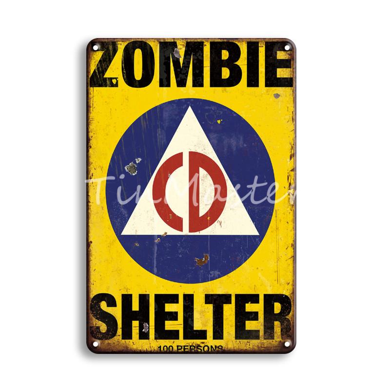 STRAHLUNG FALLOUT SHELTER Metall Zinn Zeichen Vintage Wohnkultur Eier Retro Metall Poster BARBER SHOP Mann Höhle Wand Hängende Dekoration