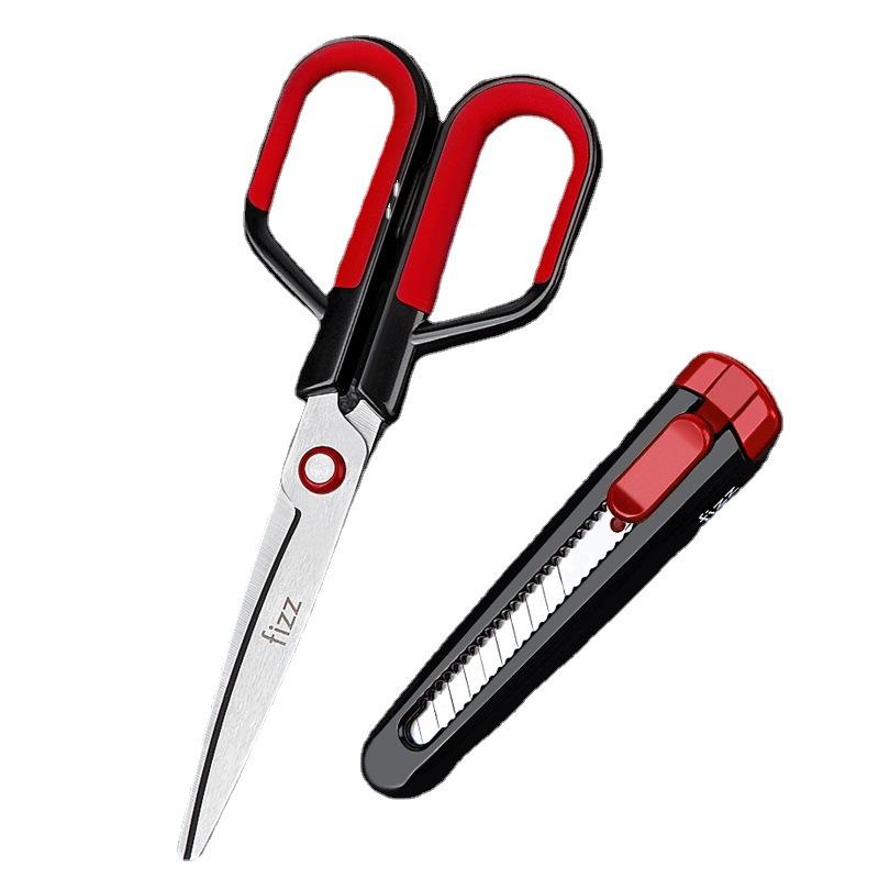 High-Precision 2 in 1 Scissors Featuring an Integrated Cutter Blade for DIY Projects