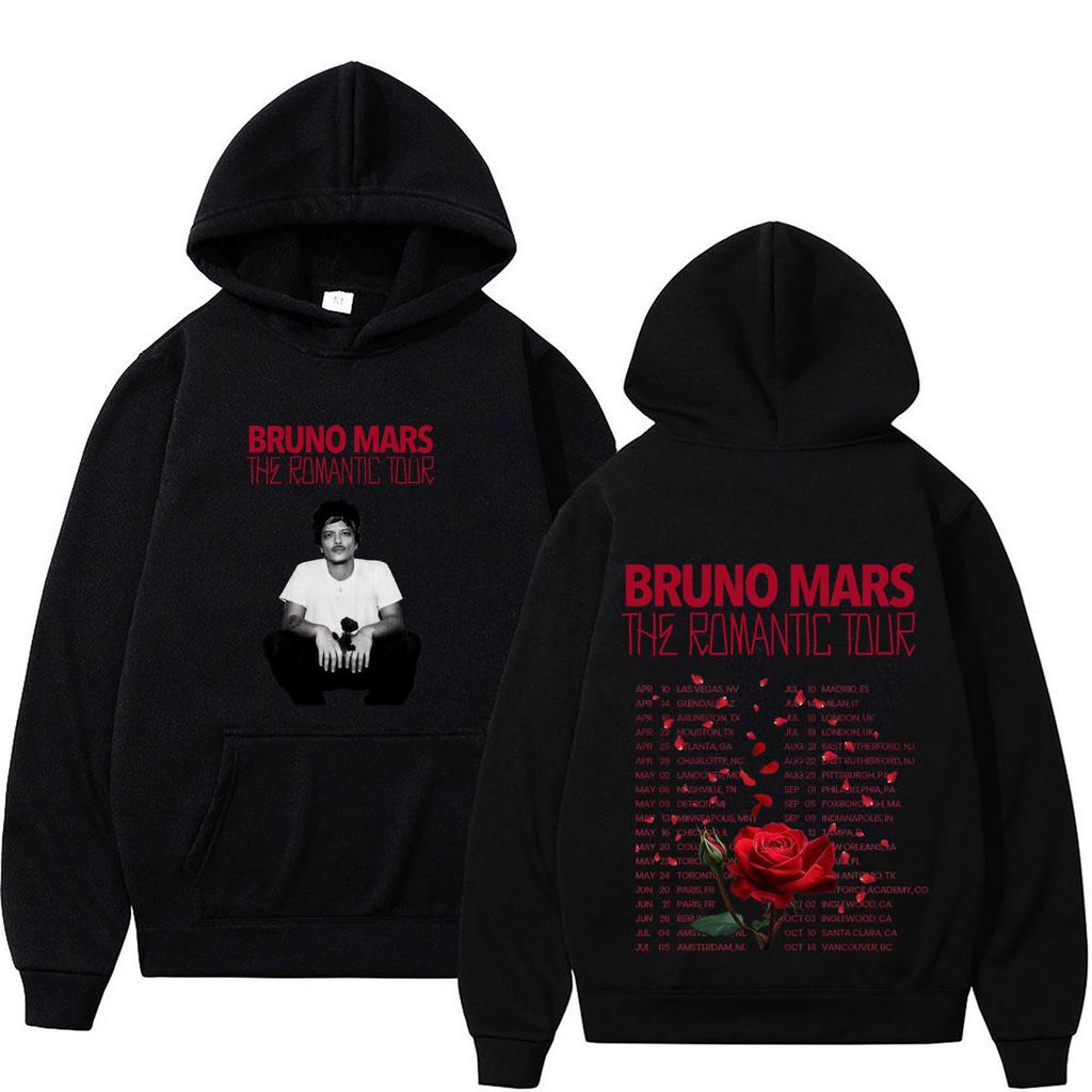 Hanorac cu imprimeu Bruno Mars The Romantic Tour Bărbat Femeie Hip-hop Pulover Mânecă Lungă Hanorac Larg