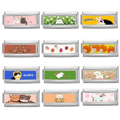 Armbandherstellung Zubehör Foto Thema Perlen Italienischer Charm Gliederverbindungszubehör Armbandmodul Geeignet für Armband