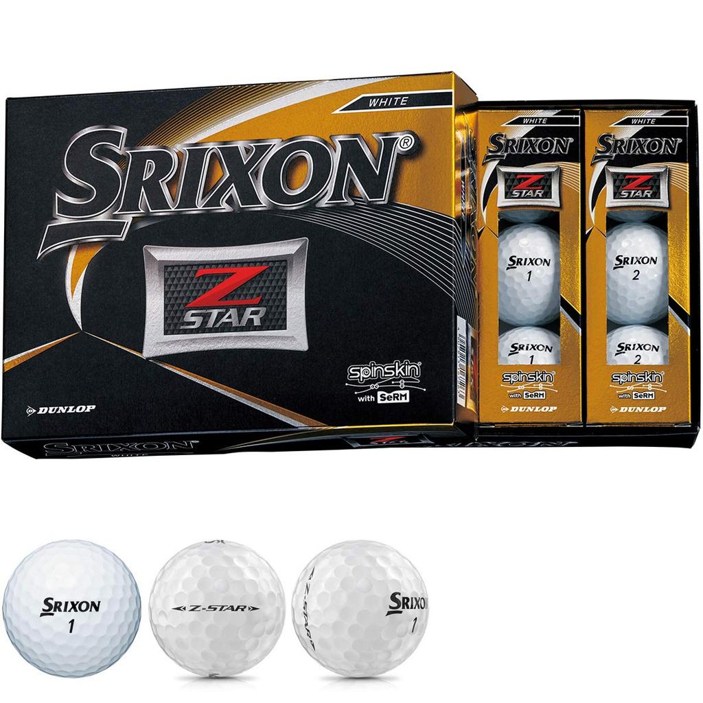 DUNLOP Golf Ball SRIXON Z-STAR Golf Ball 2019 Model 1 Dozen (12 Pieces) White