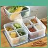 Divided Container Serving With Tray 4 Removable Compartments Food Grade Bpa Free Heatresistant Veggie Food Storage Box
